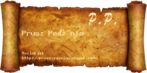 Prusz Peónia névjegykártya